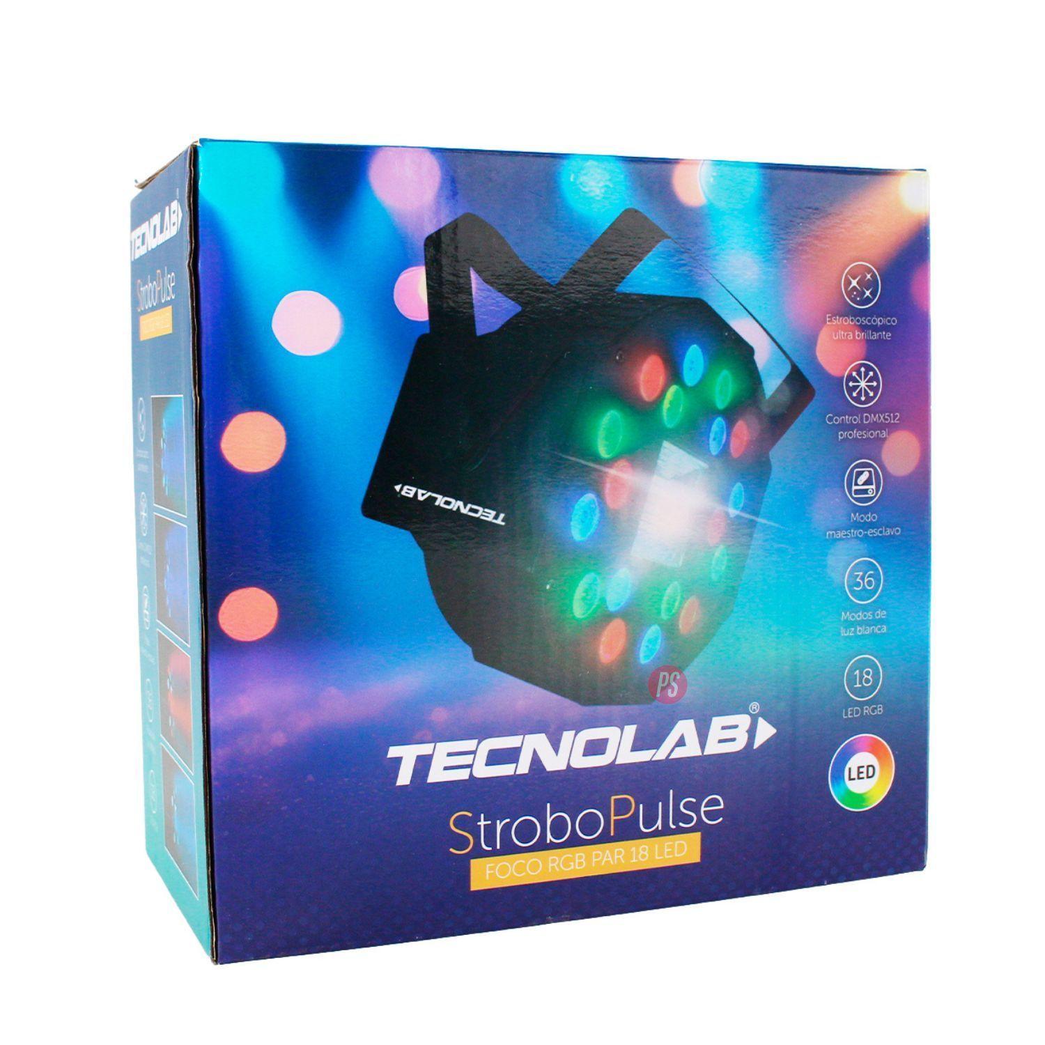 Foco PAR RGB 18 LED 60W Estroboscopico DMX PS-4