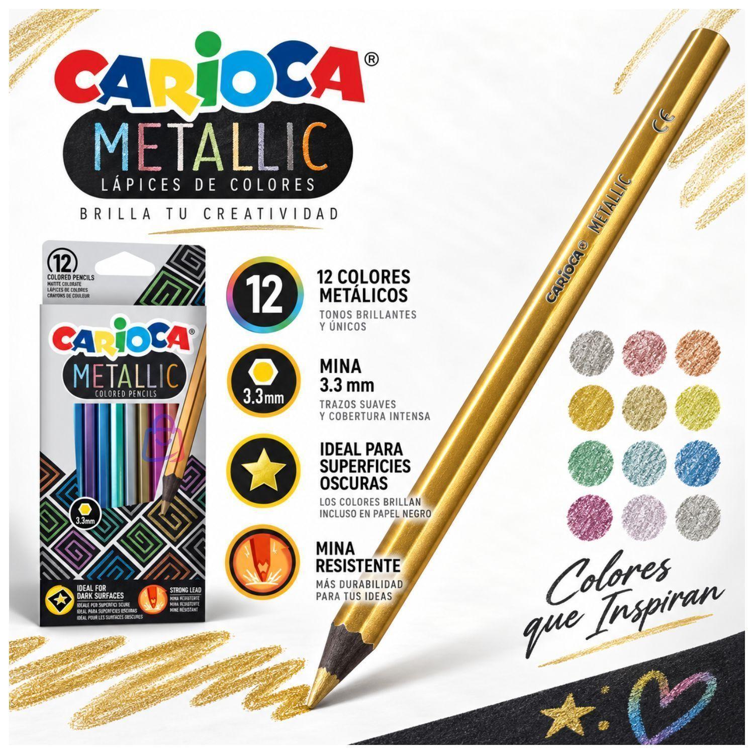 Lapices Metalicos Carioca 12 Colores PS-1