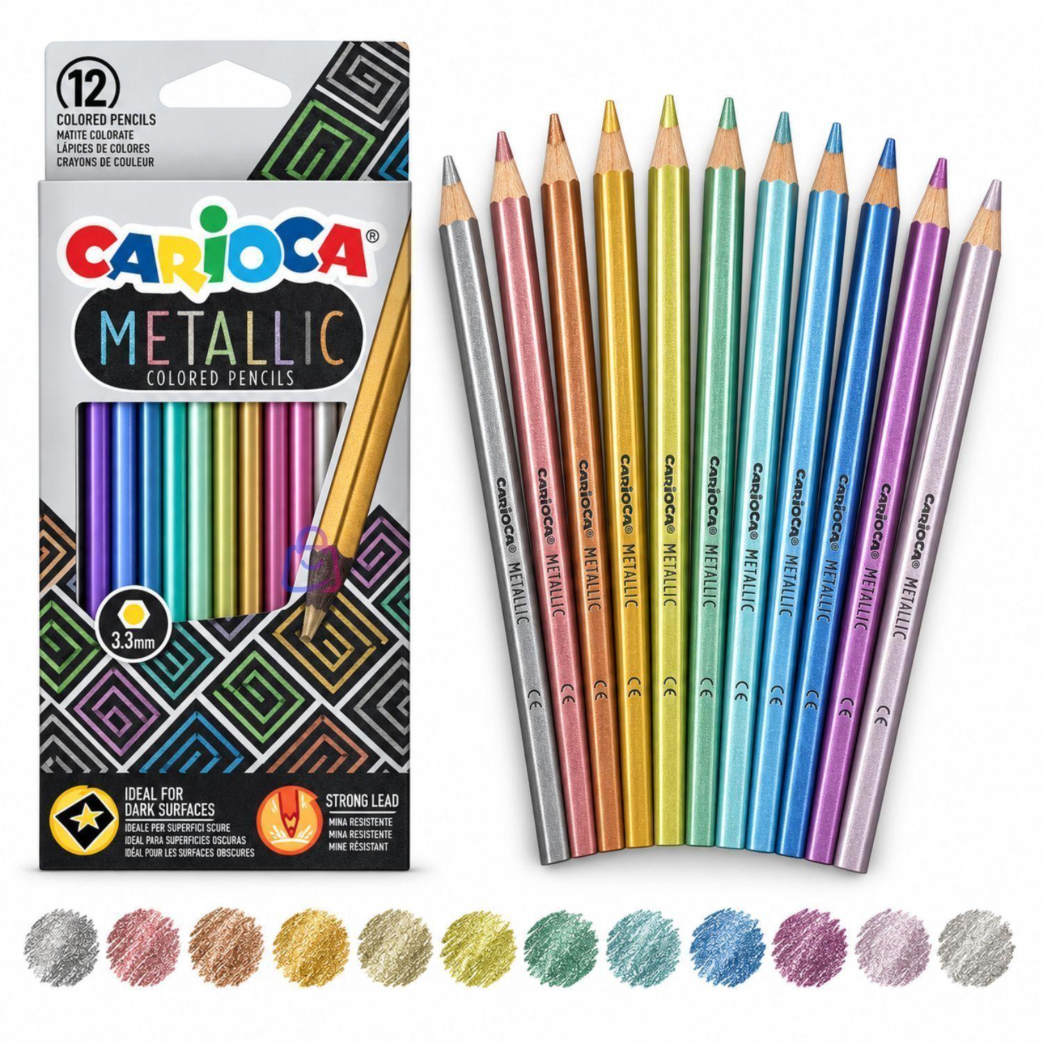 Lapices Metalicos Carioca 12 Colores PS-3