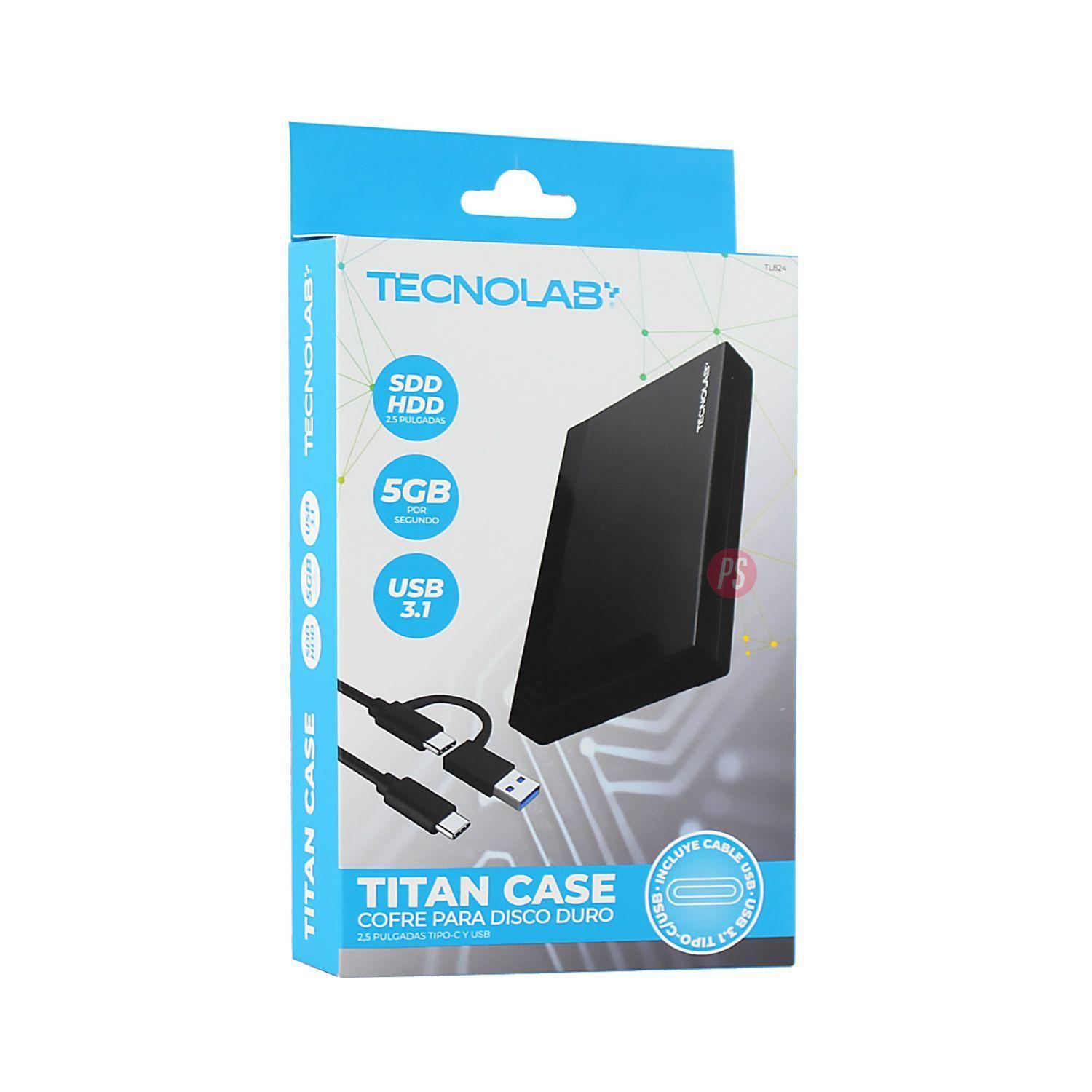 Cofre Disco Duro 2 5 Pulgadas USB C 3 1 5Gbps SATA SSD PS-3