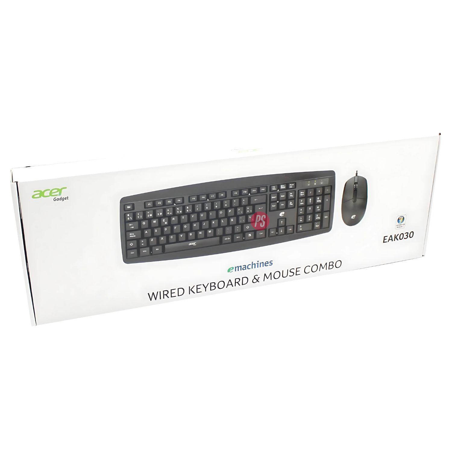 Kit Teclado + Mouse Usb Certificado Windows Acer Eak030 - PS-2