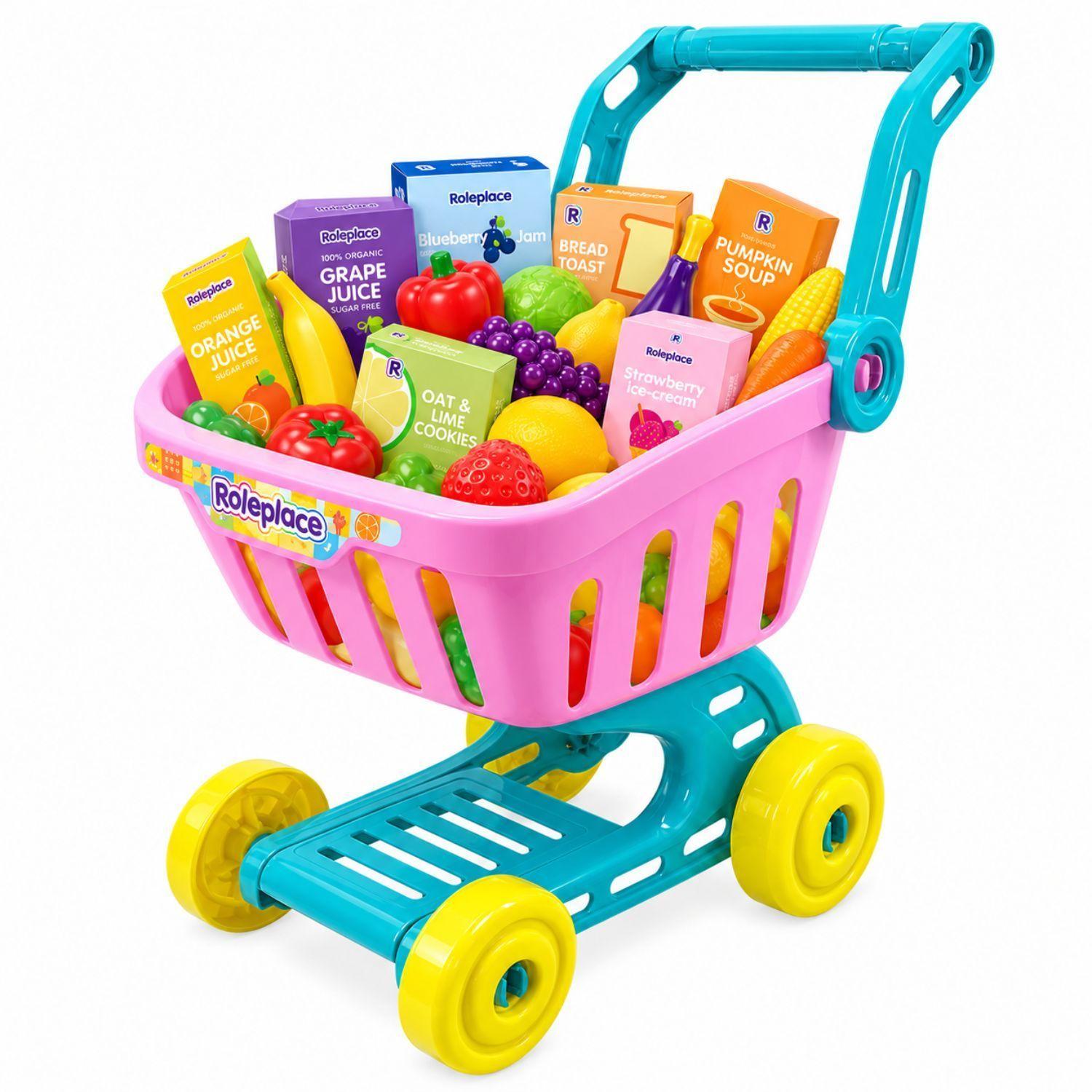 Carrito De Compras Infantil Supermercado 25 Accesorios PS-0