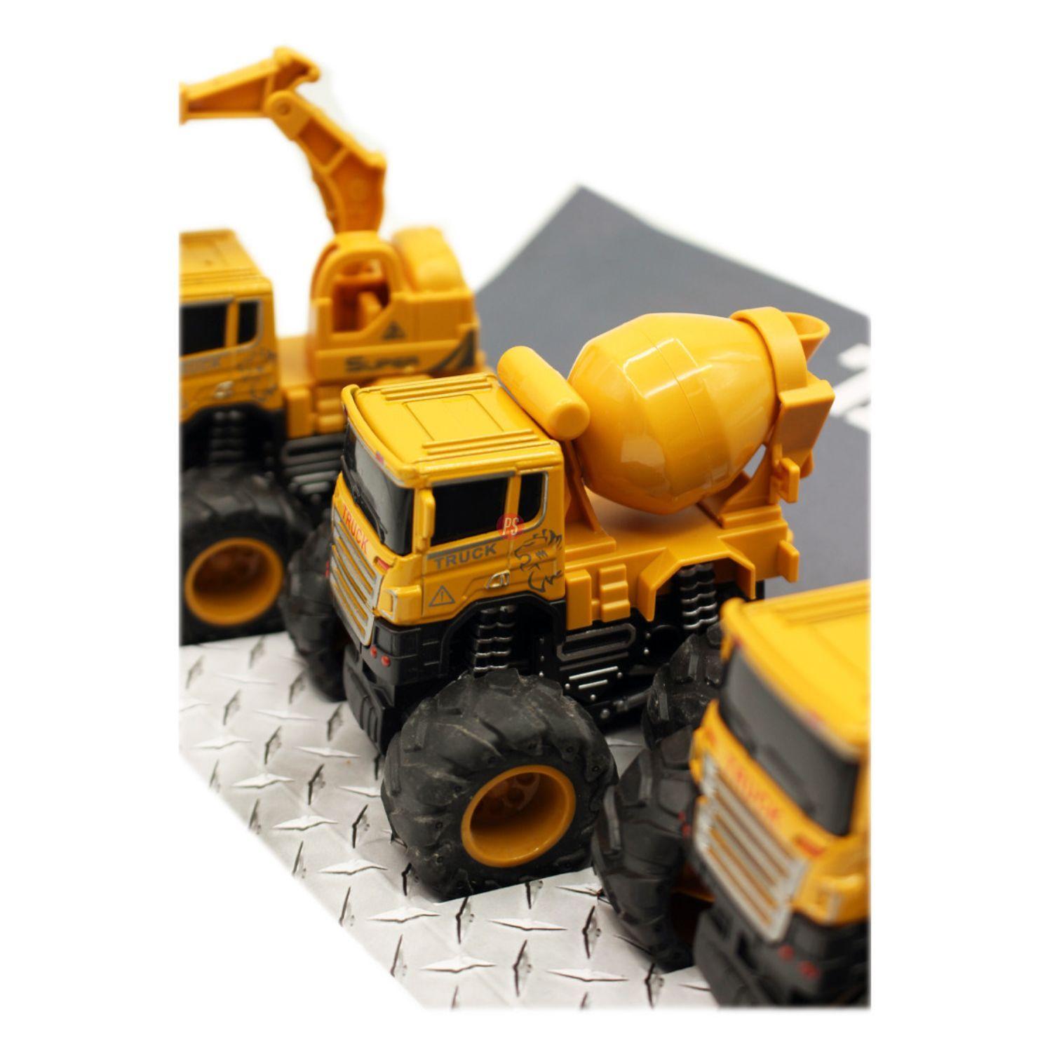 Set 3 Camiones Juguete Construcción A Fricción - PS-3
