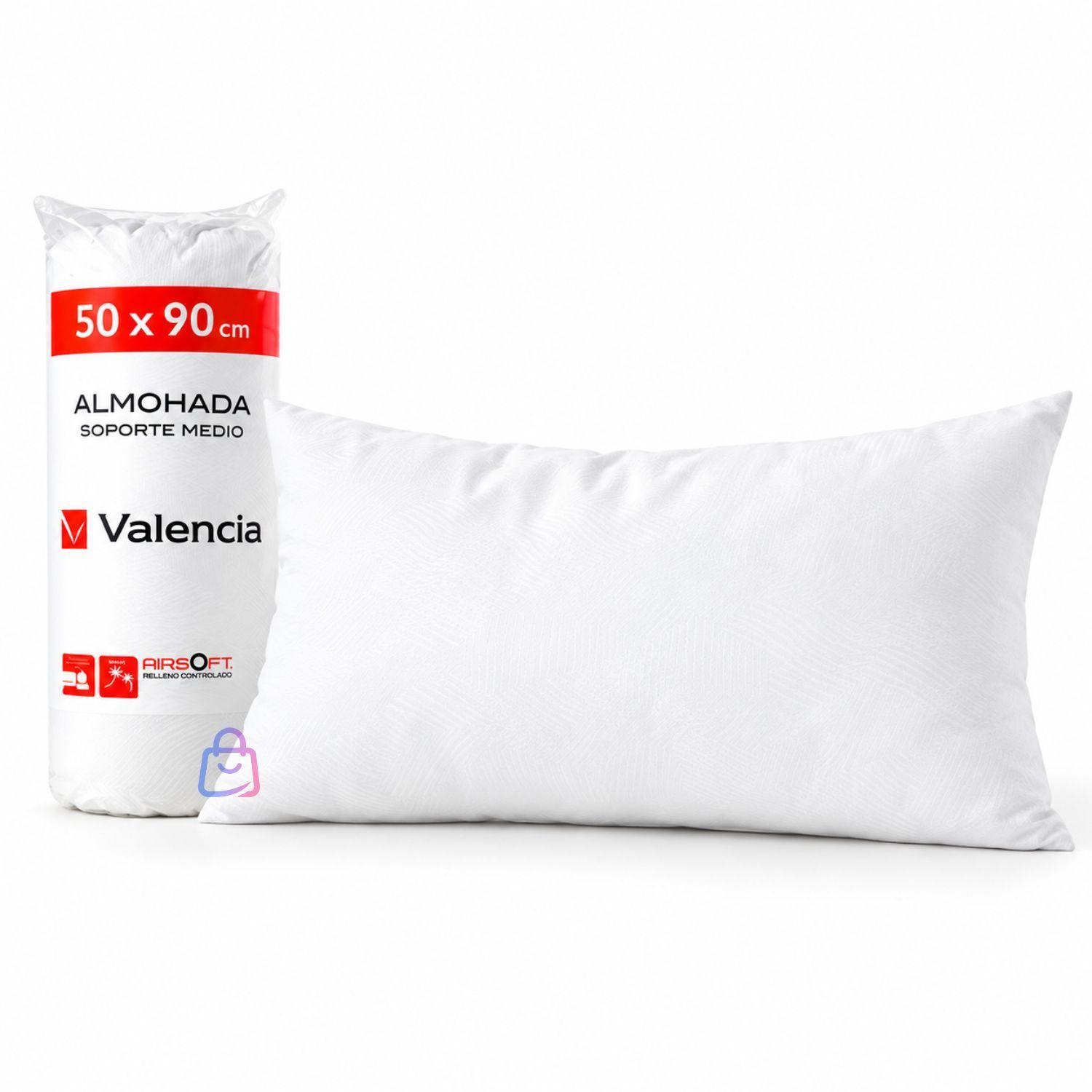 Almohada Microfibra 50x90 Cm Soporte Regular Blanca PS-2