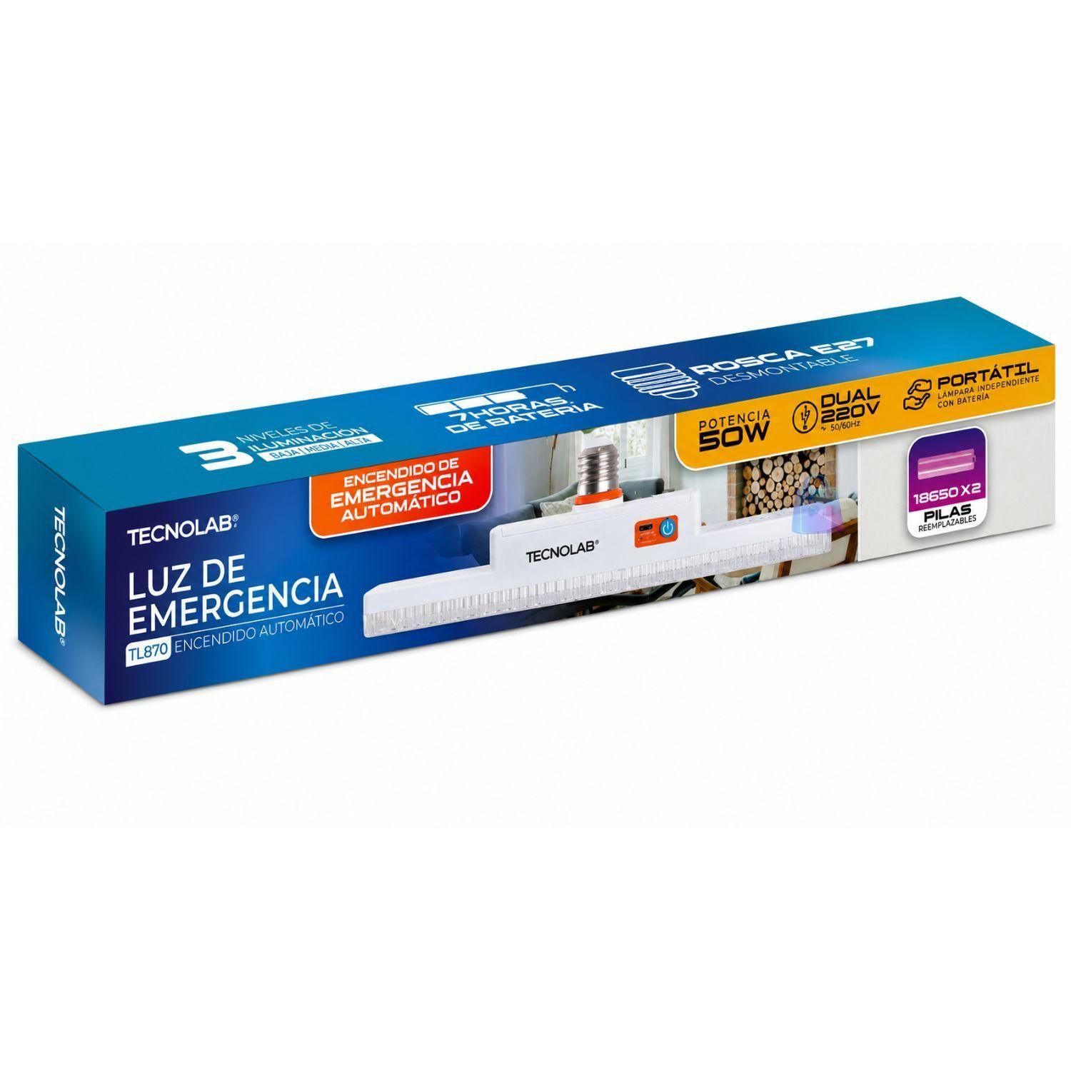 Lampara Emergencia LED 50W Recargable USB C SOS PS-2