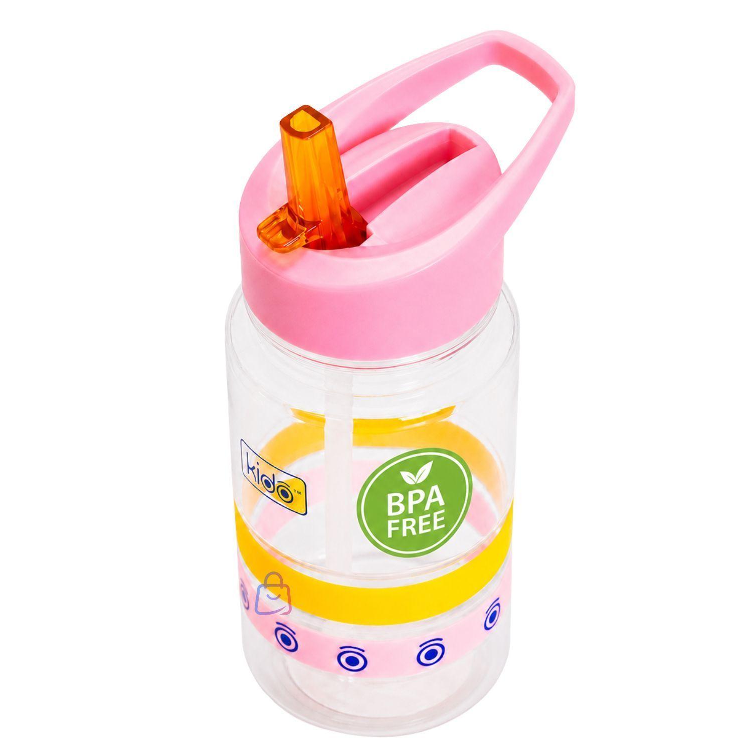 Botella Agua Infantil Kido 450ml Libre BPA Rosa Pastel PS-2