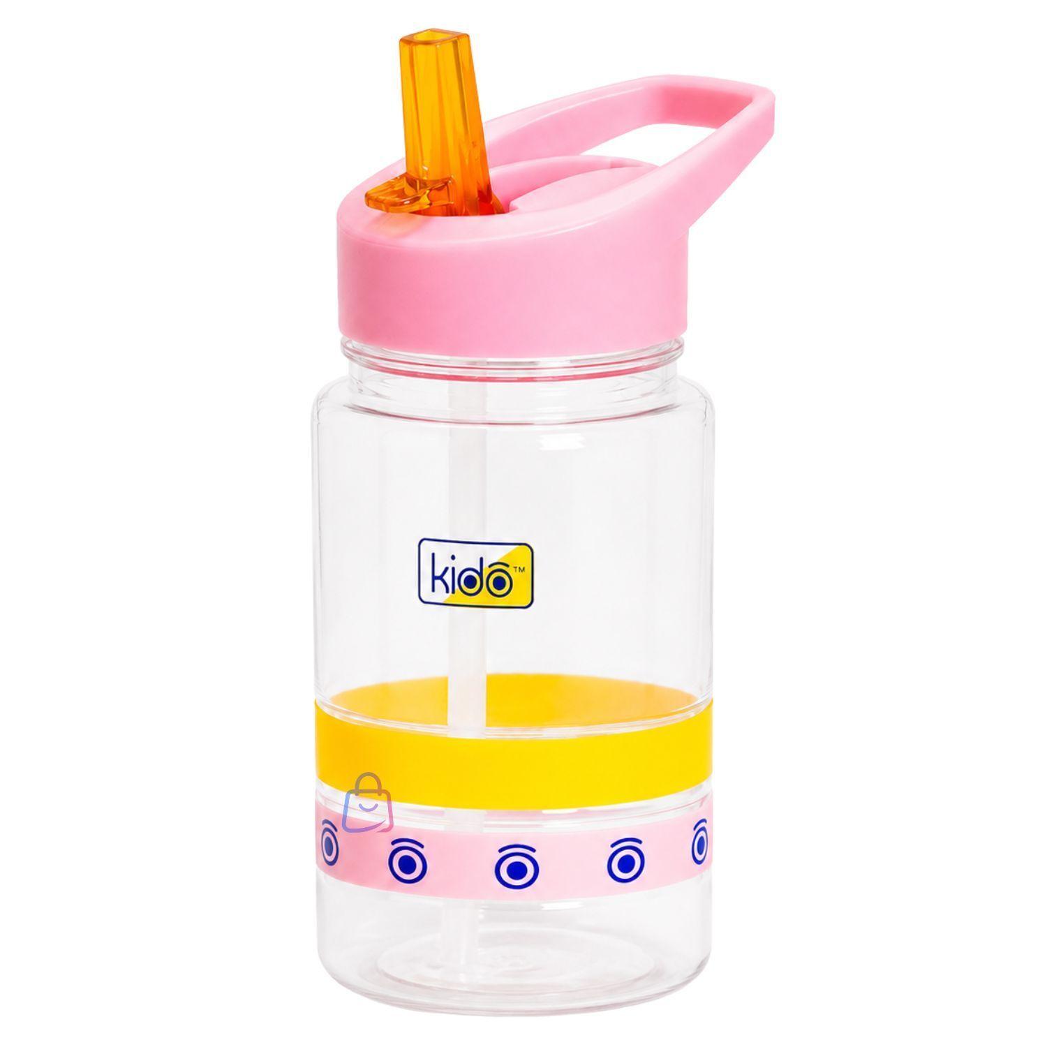 Botella Agua Infantil Kido 450ml Libre BPA Rosa Pastel PS-3