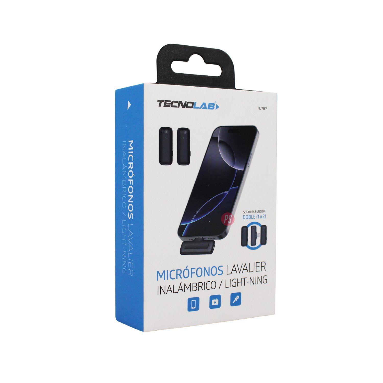 Kit Micrófonos Duales Lavalier Inalámbricos 25mts HD - PS-3