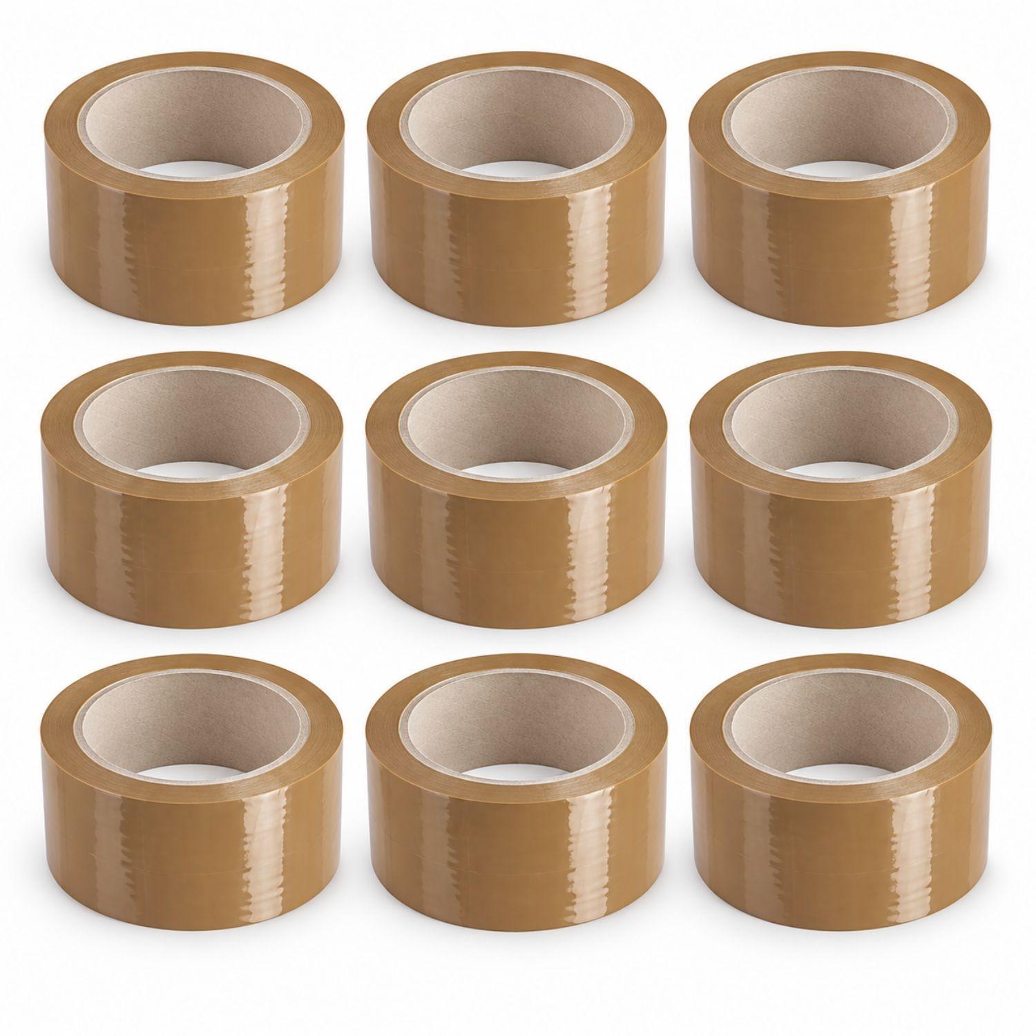 Pack 9 Cintas Embalaje Cafe 45mm x 40m 40 Micrones PS-0