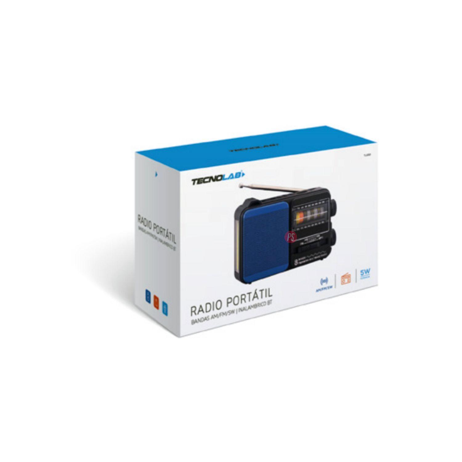 Radio Portátil 8 Bandas AM/FM/SW con USB, SD y Linterna LED - PS-1