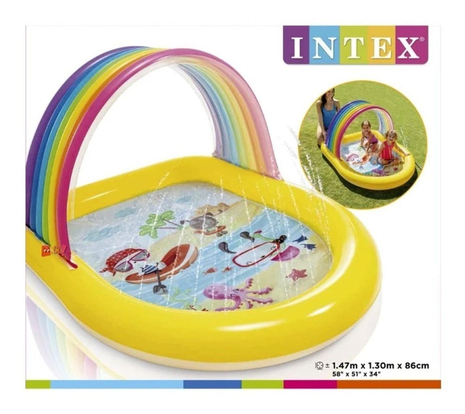 Piscina Arcoiris Inflable Con Chorritos Intex - Ps-2