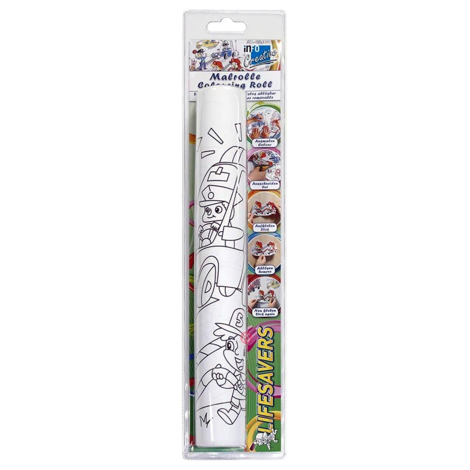 Adhesivo Para Colorear Diseño Bomberos 4mts - Ps-3
