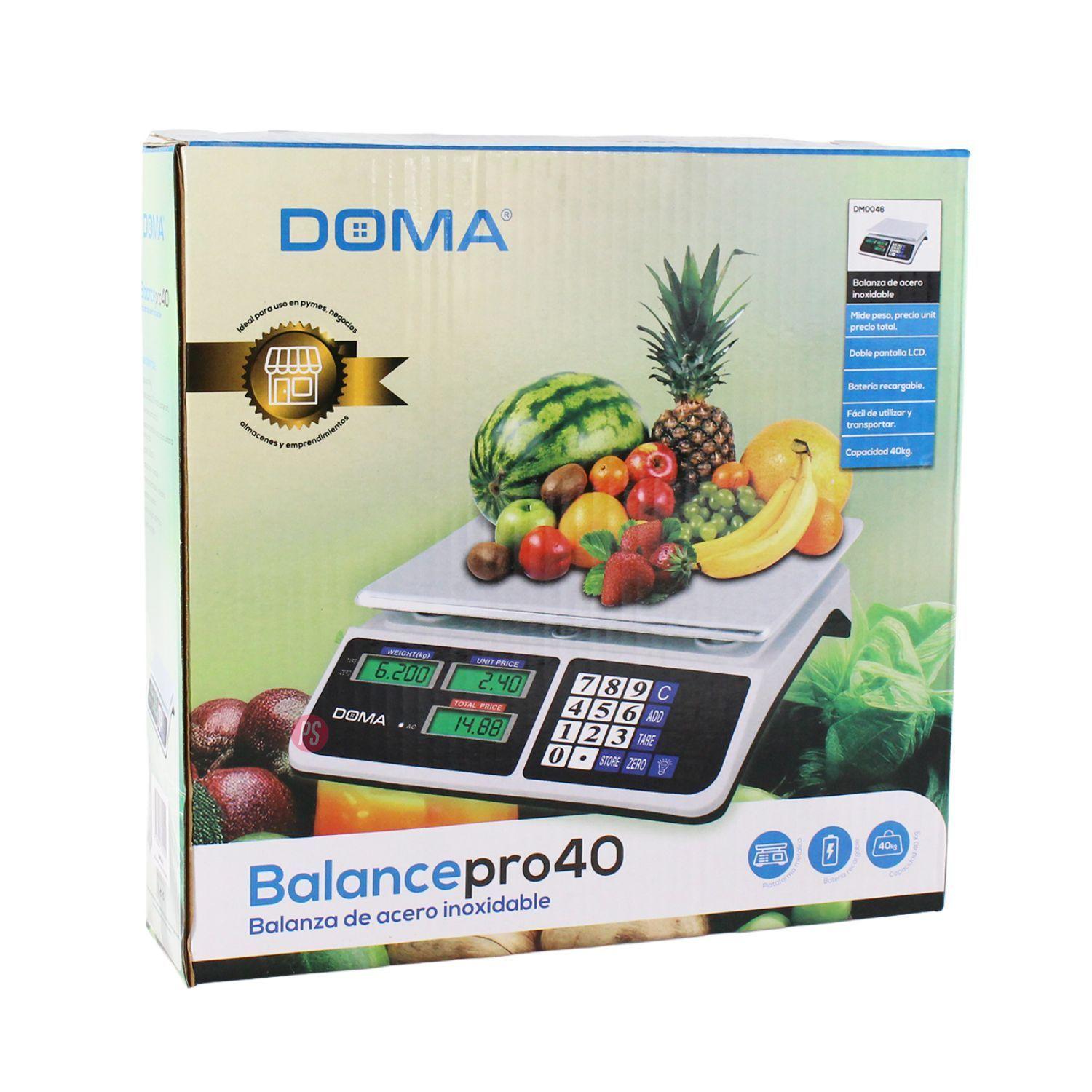 Balanza Digital 40 kg Almacenes Recargable Inoxidable PS-3