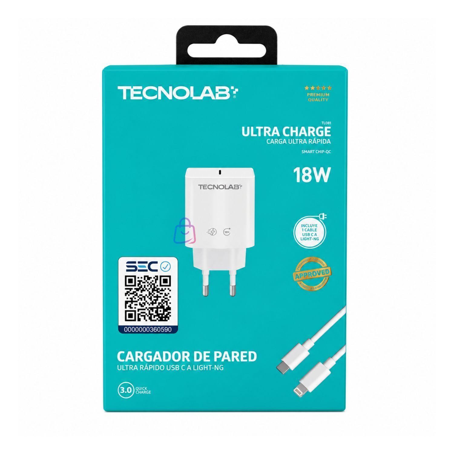 Cargador USB C a Lightning 18W Fast Charge Certificado PS-3