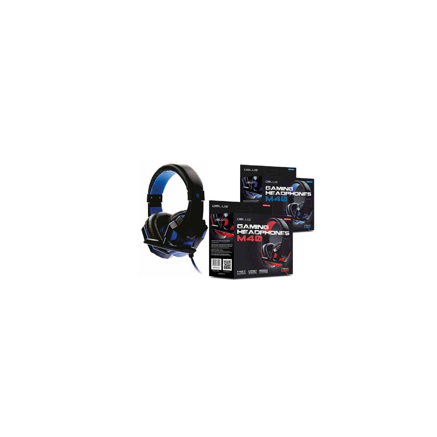 Audífono Pc Gamer Led Audio Y Mic Azul-2
