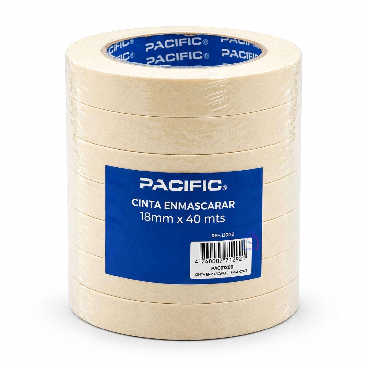 Pack 7 Cintas Enmascarar Masking Tape 18mm X 40m PS-3