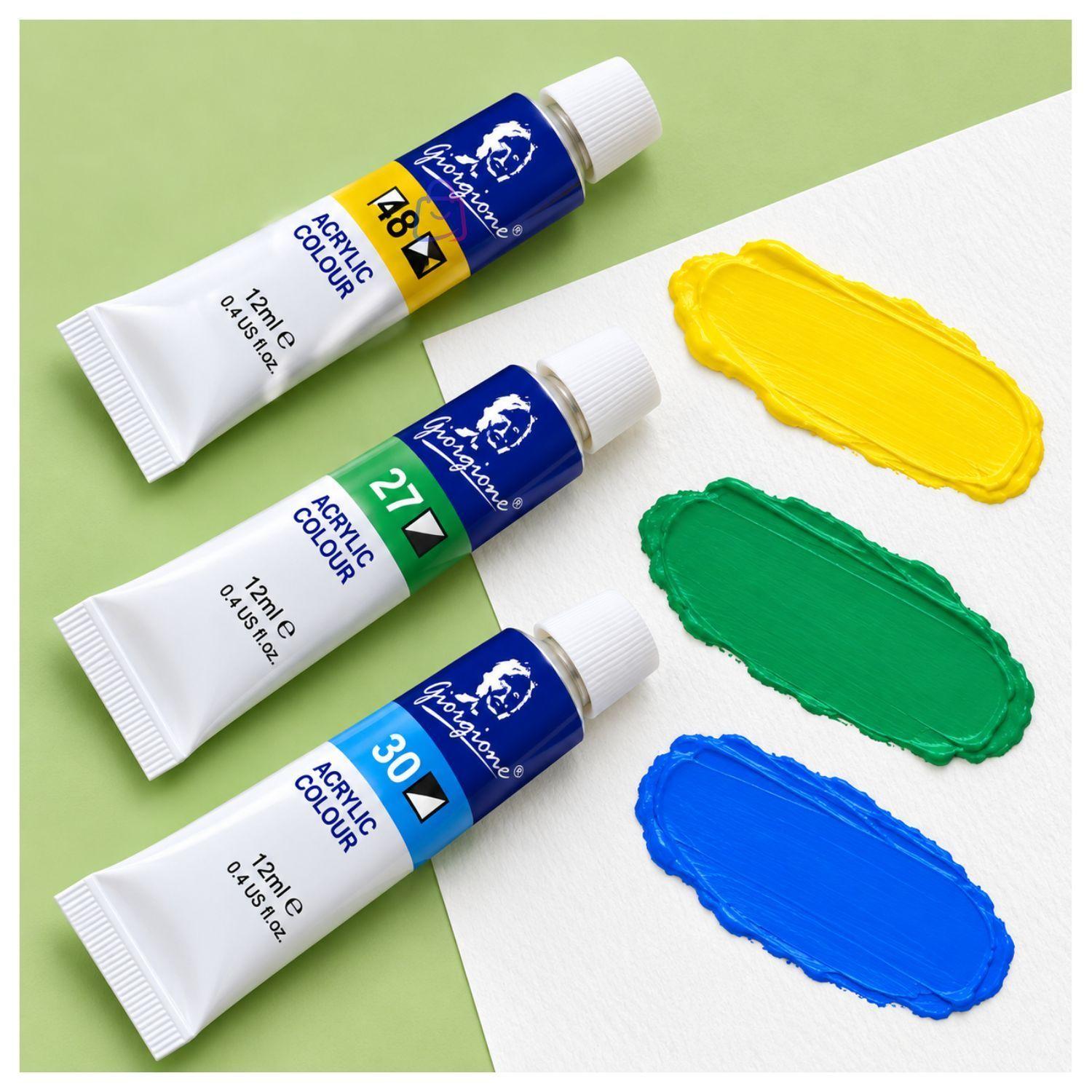 Set Pintura Acr lica 12 Colores 12ml Escolar No Toxica PS-2
