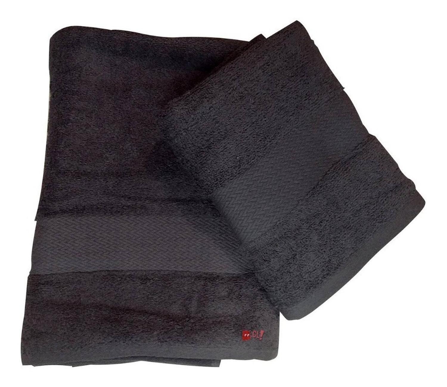 Juego De Dos Toallas Turcas Gris Grafito B&b Kitchen - Ps-1