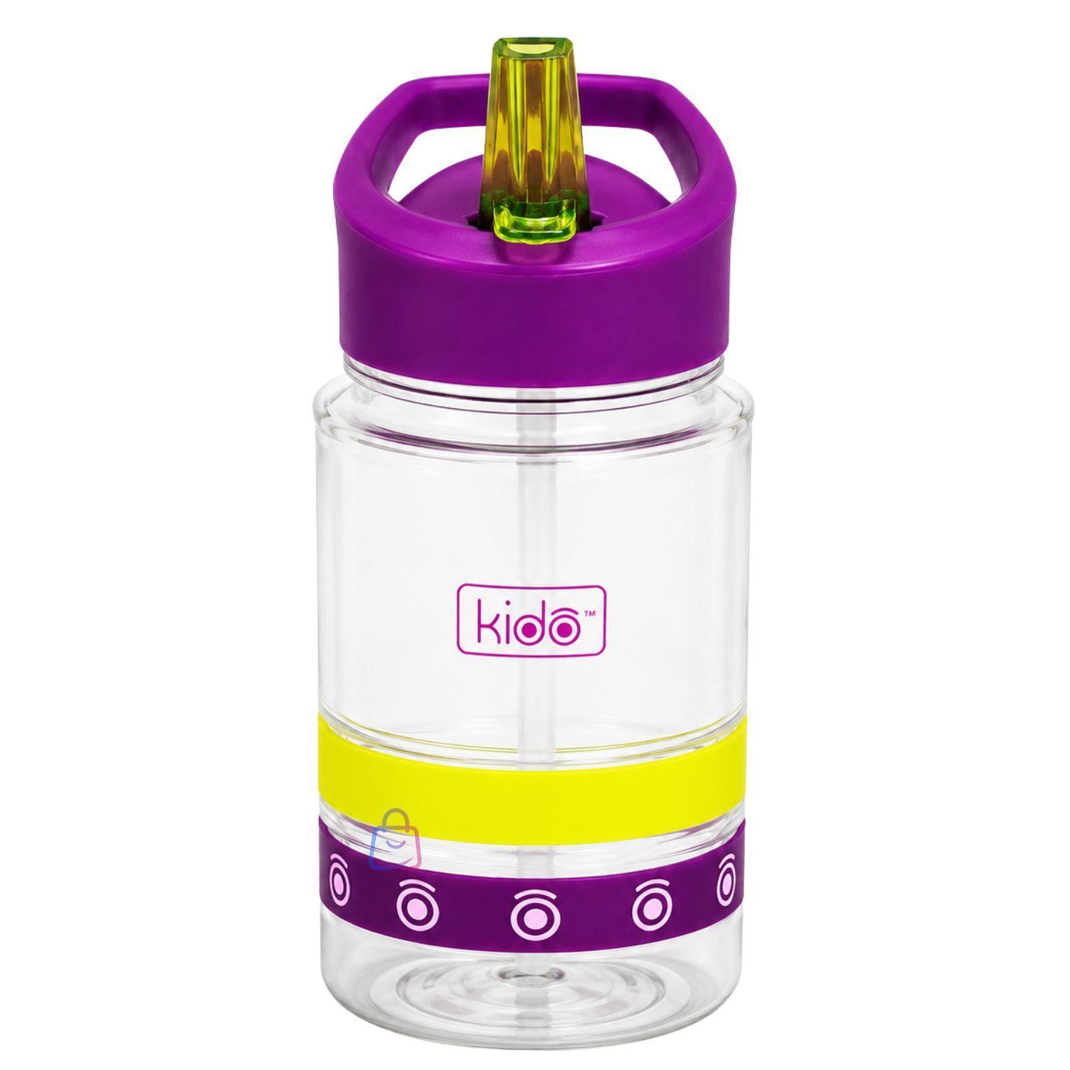 Botella Agua Infantil Kido 450ml Libre BPA Morado PS-3