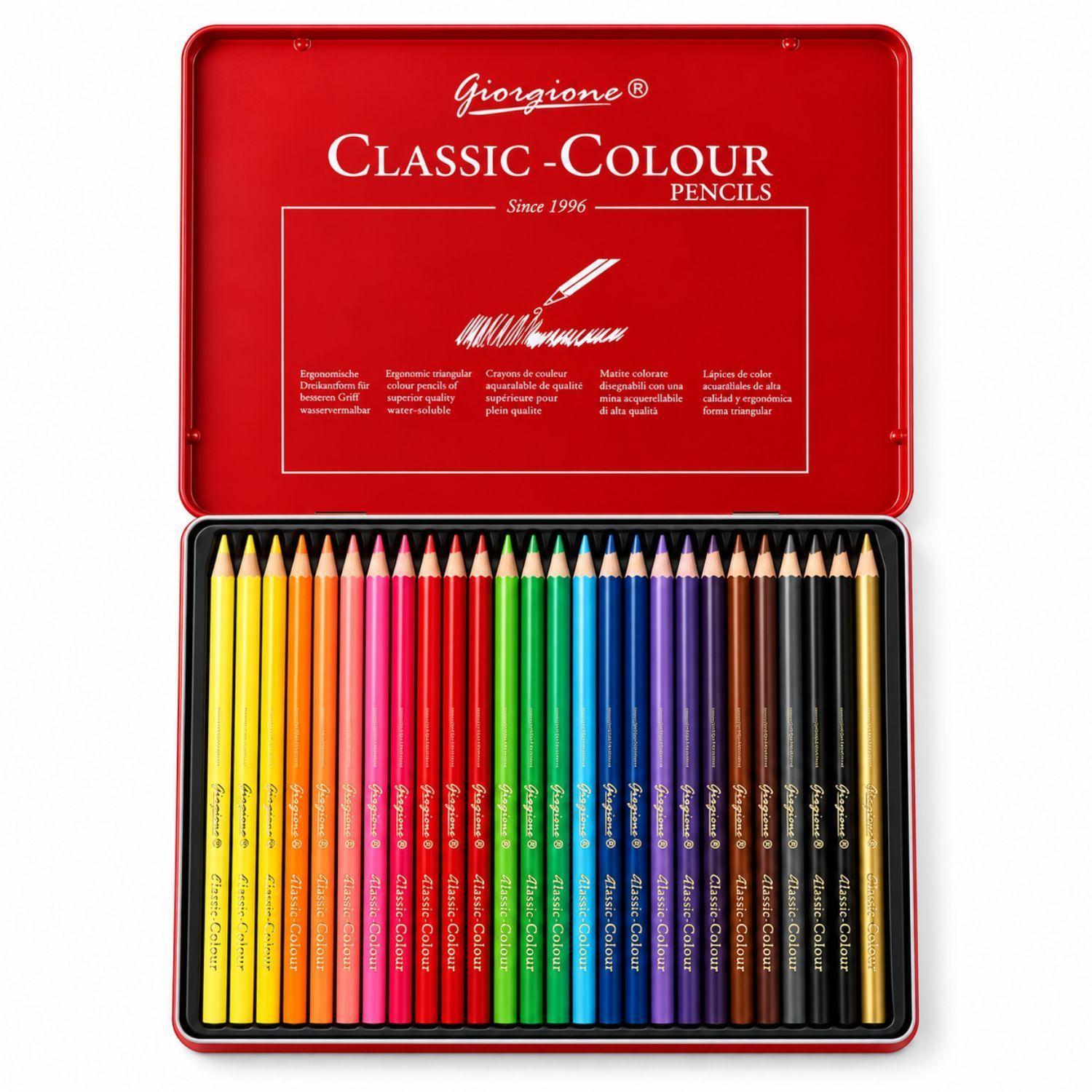 Lapices De Colores 24 Caja Metalica PS-0