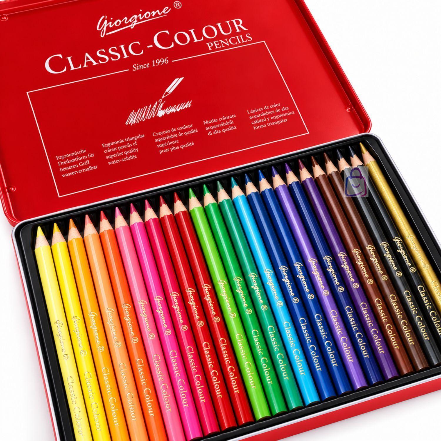 Lapices De Colores 24 Caja Metalica PS-1