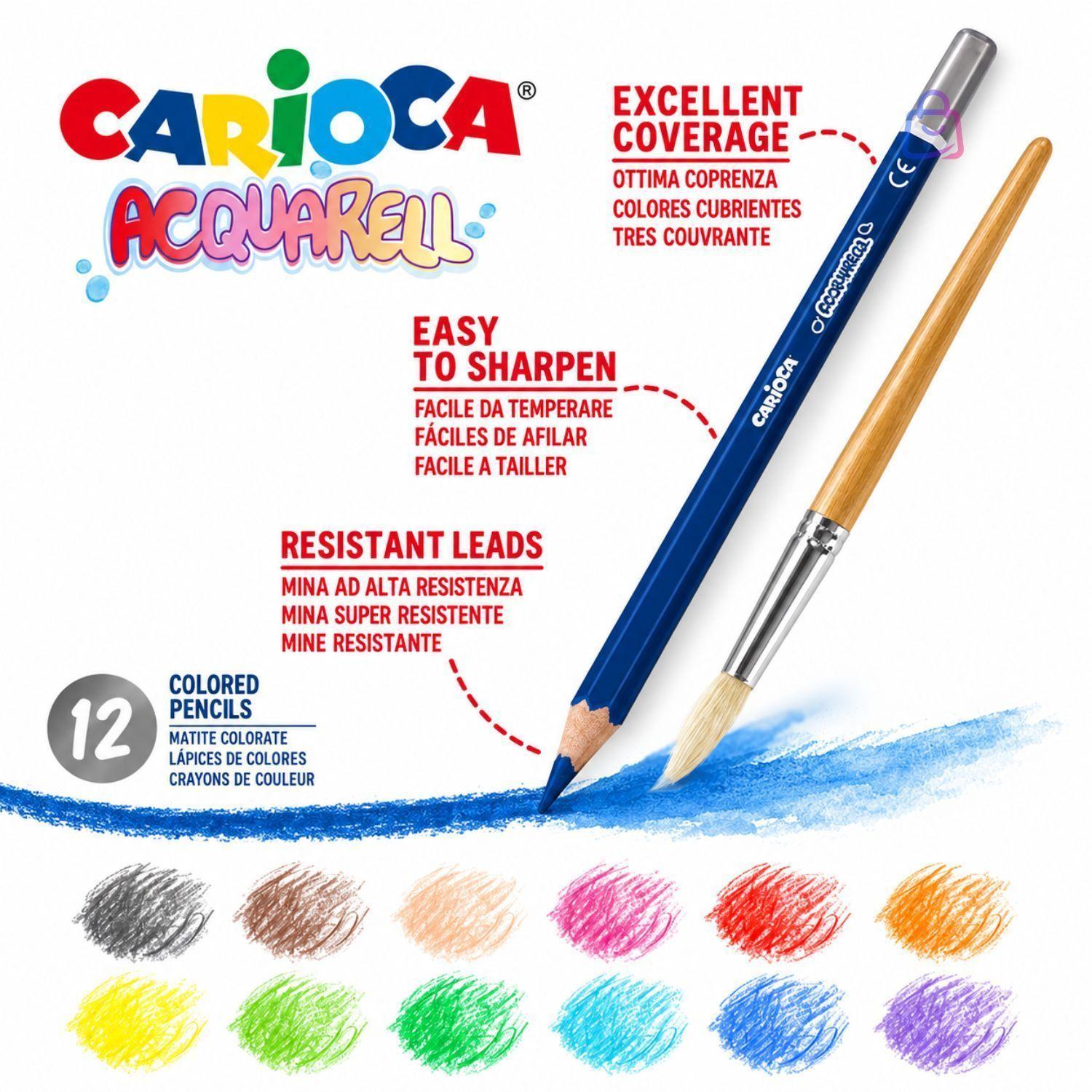 L pices Acuarelables Carioca 12 Colores Caja Met lica PS-1