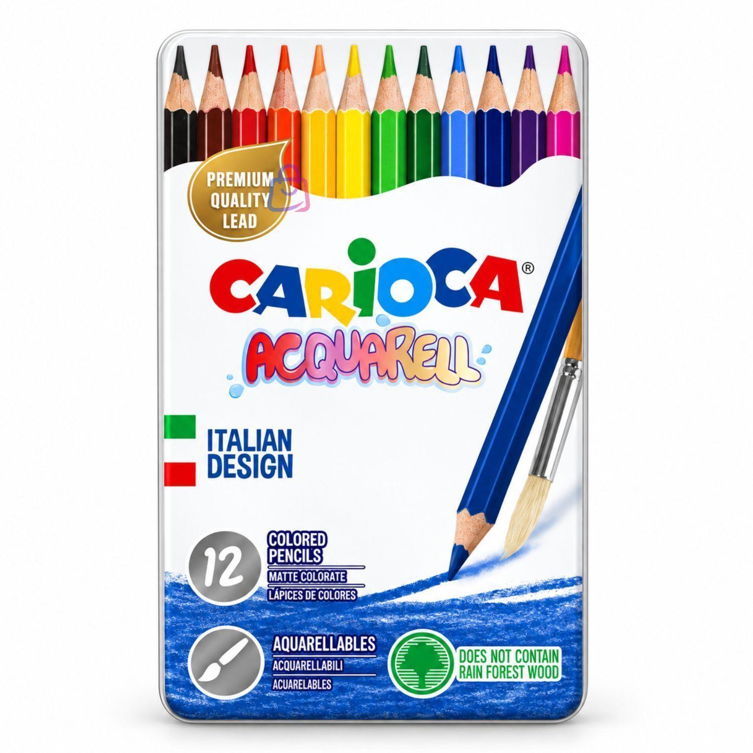 L pices Acuarelables Carioca 12 Colores Caja Met lica PS-3