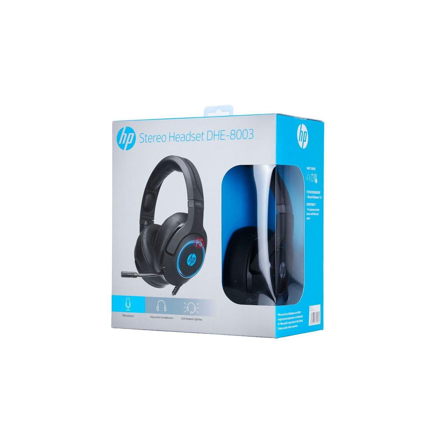 Audífonos Gamer 3.5mm Iluminación Azul Hp DHE-8003 - PS-3