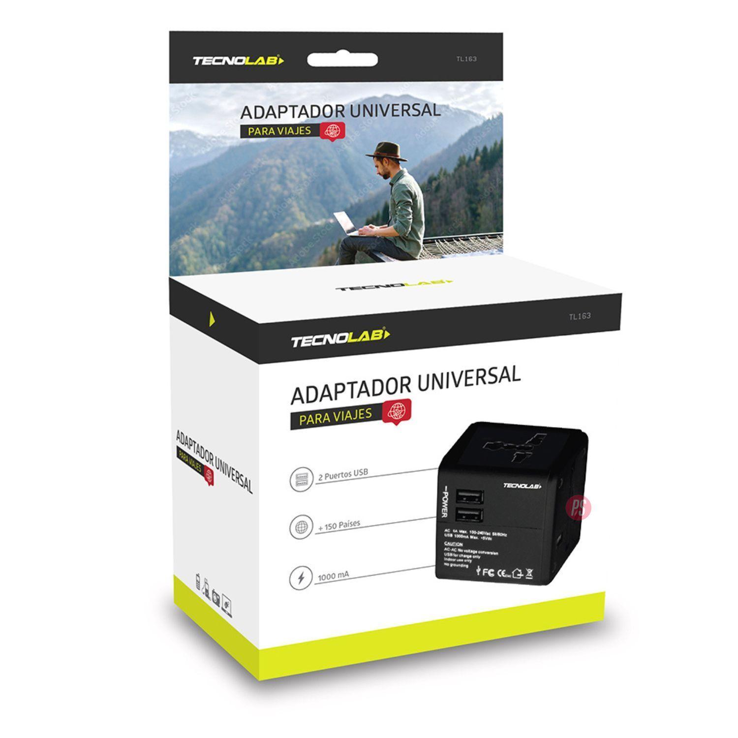 Adaptador Enchufes Universal Multinorma Color Negro - PuntoStore-2