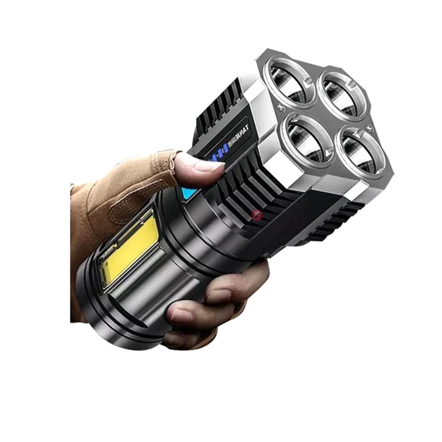 Linterna 4 Led Recargable Usb 14cms - PS-1