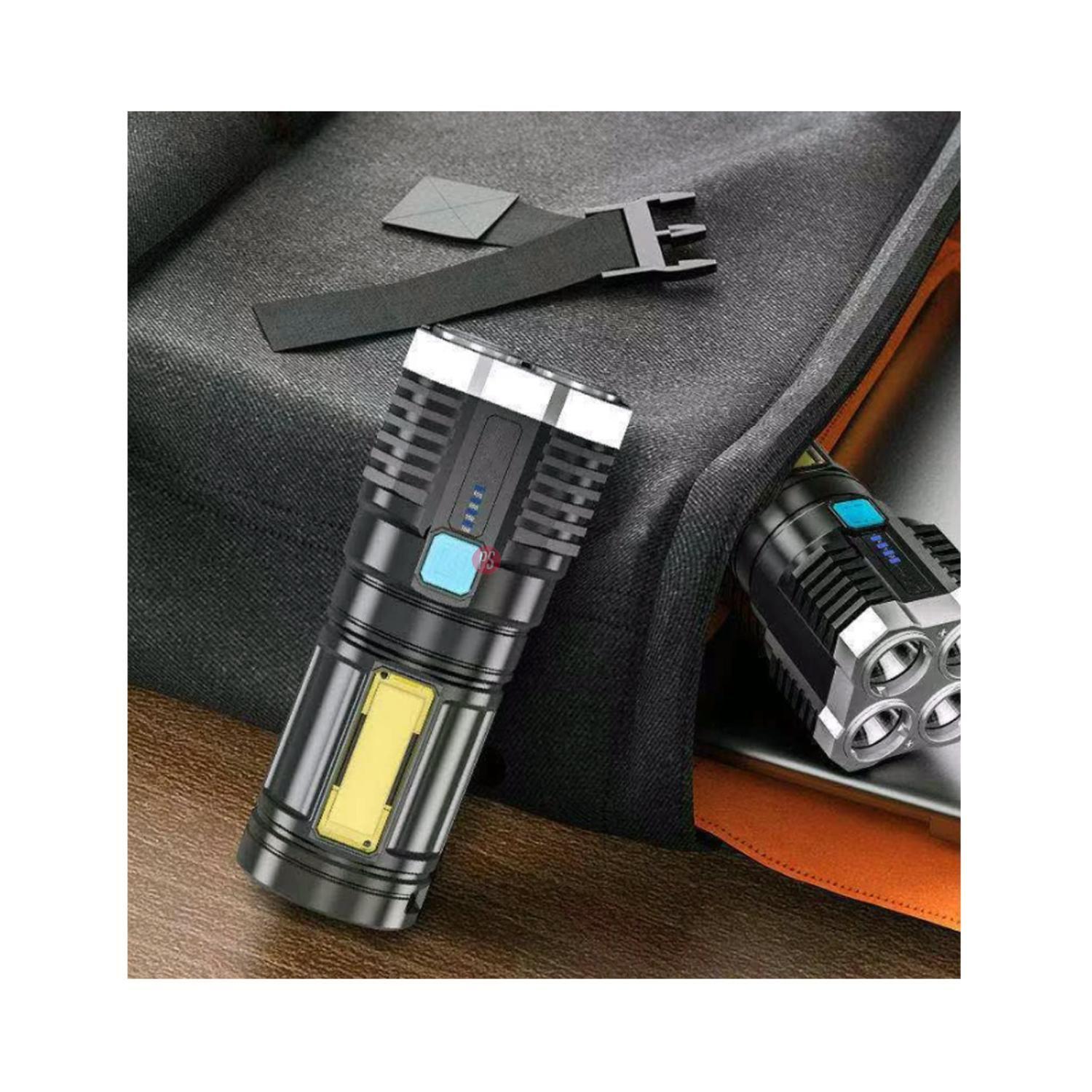 Linterna 4 Led Recargable Usb 14cms - PS-2