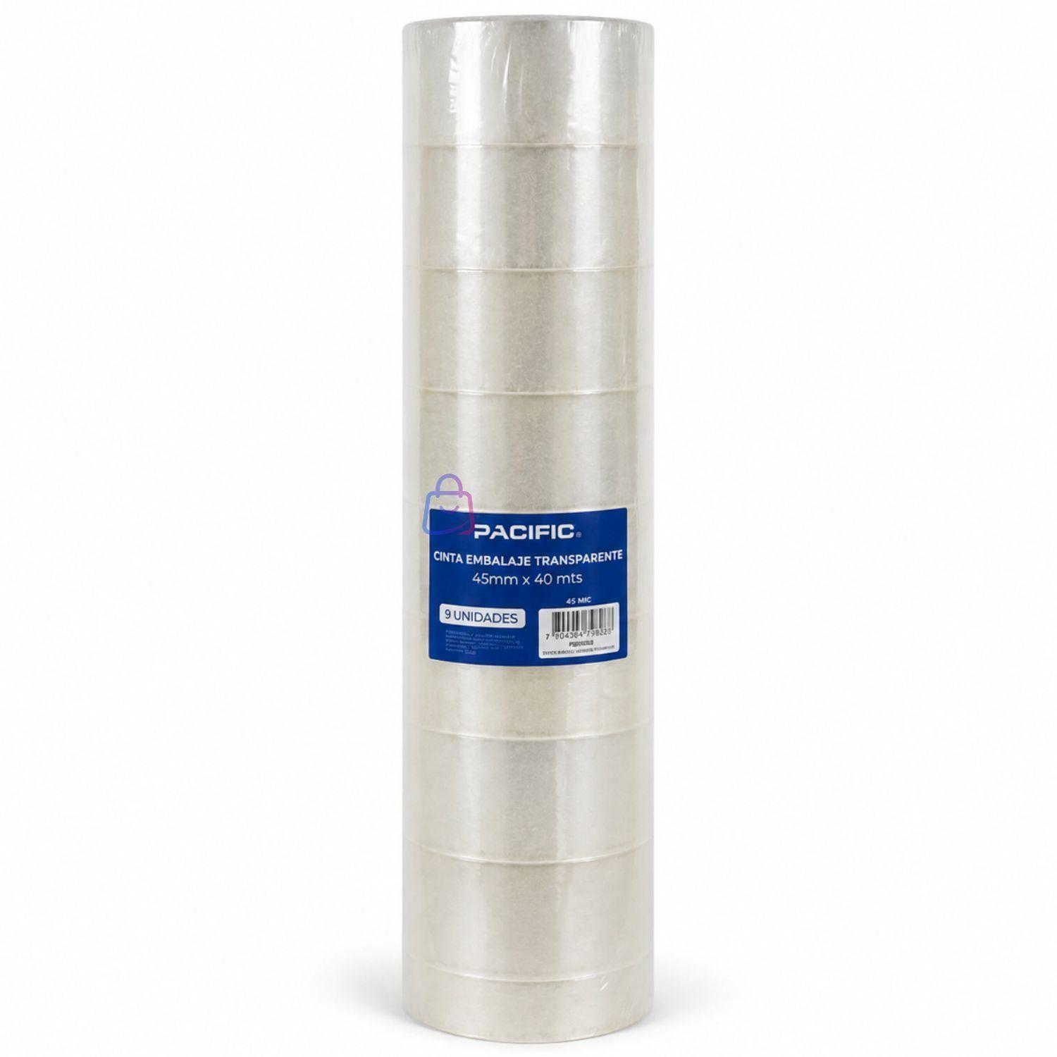 Pack 9 Cintas Embalaje Transparente 45mm X 40m 45mic PS-2
