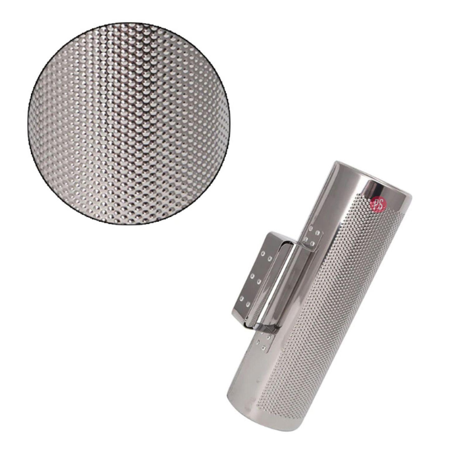 Guiro Metálico 13x5 Pulgadas Plateado Con Cepillo - PS-2