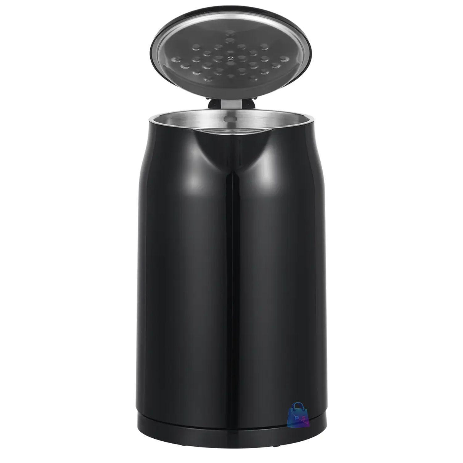 Hervidor El ctrico 1 7L Doble Pared Acero Inox Negro PS-5