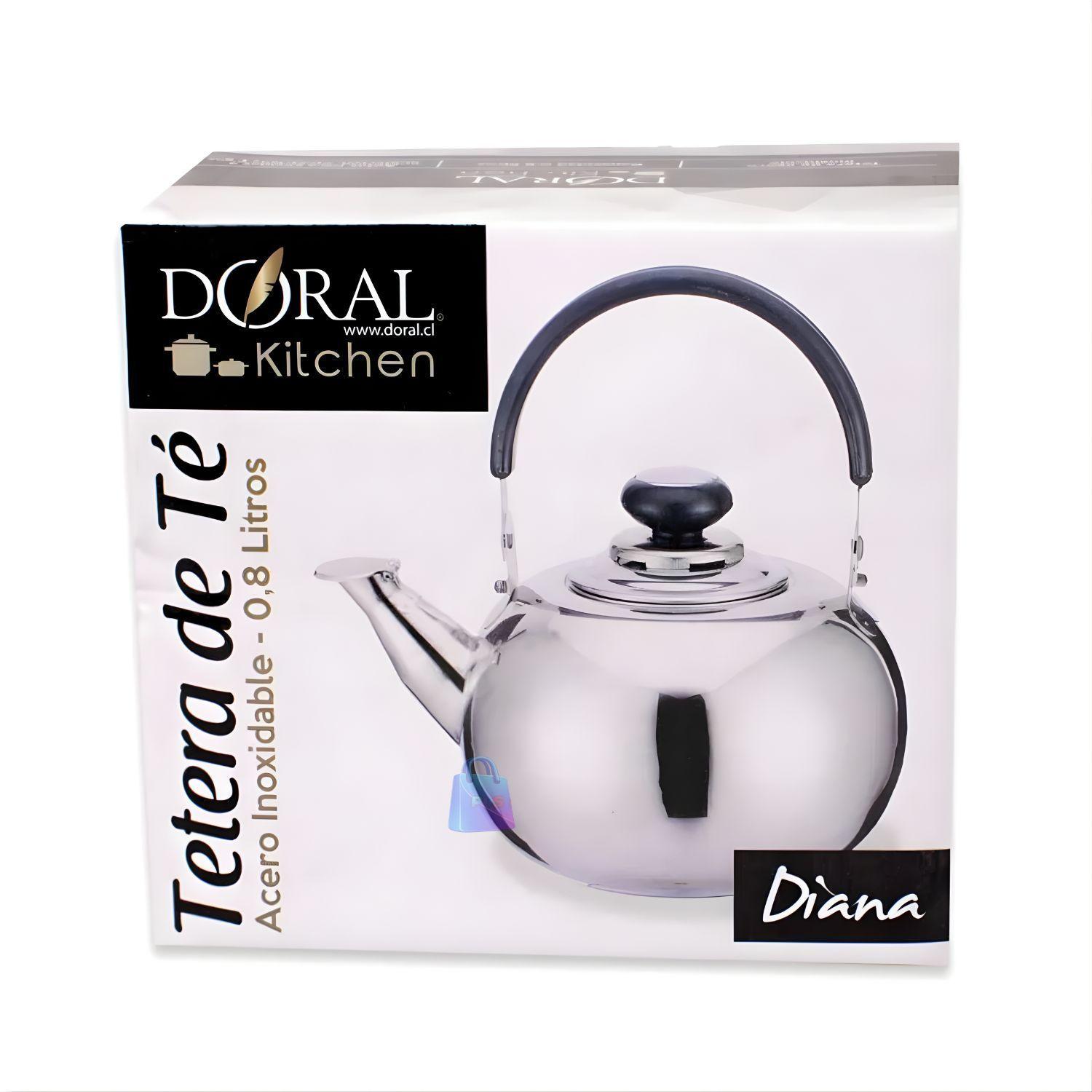 Tetera De Acero Inoxidable 800ml Color Acero PS-2