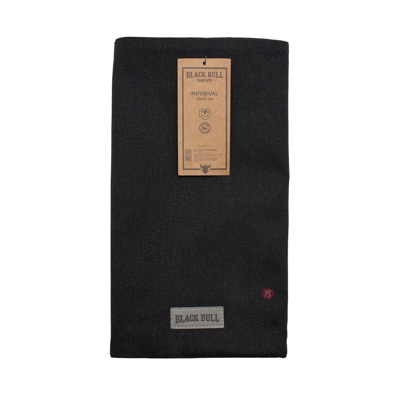 Individual Cotton Canvas Black Bull - PS-1