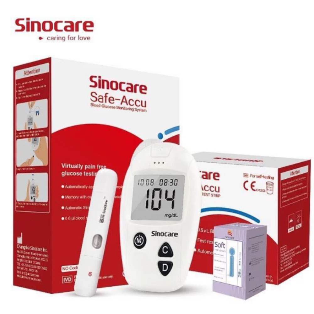 Glucometro Medidor de Glucosa +50 Tiras+50Lancetas-0