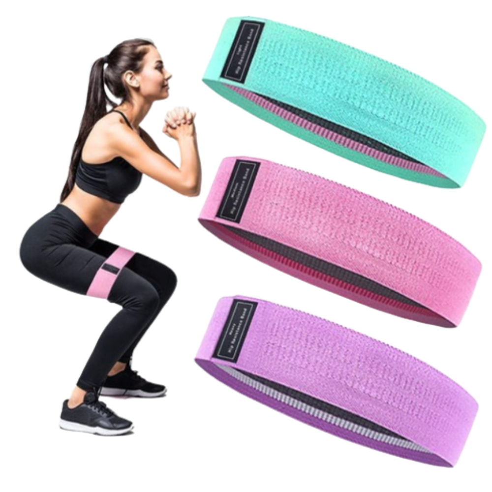 SET 3 BANDAS ELASTICAS RESISTENCIA TELA LOOP -0