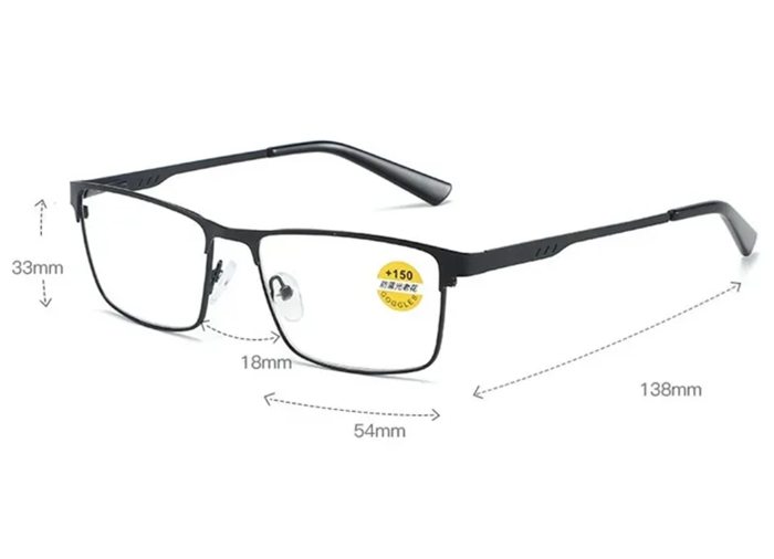 Lente Clasico De Lectura 350 Presbicia Anti Luz Azul Anteojos Gafas V11-8