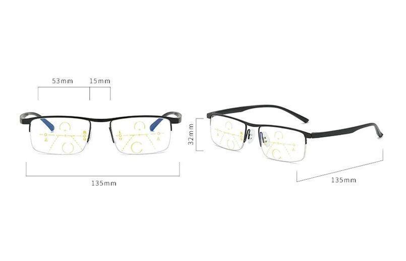 Pack Lentes Multifocal Dioptria 400 Presbicia De Lectura Anteojos Opticos Set-5