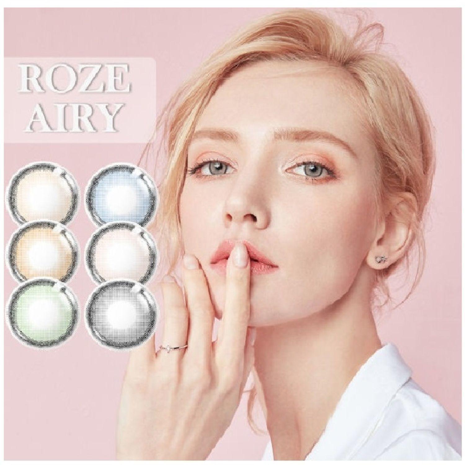 Par De Lentes De Contacto Línea Roze Airy Color Azul-3