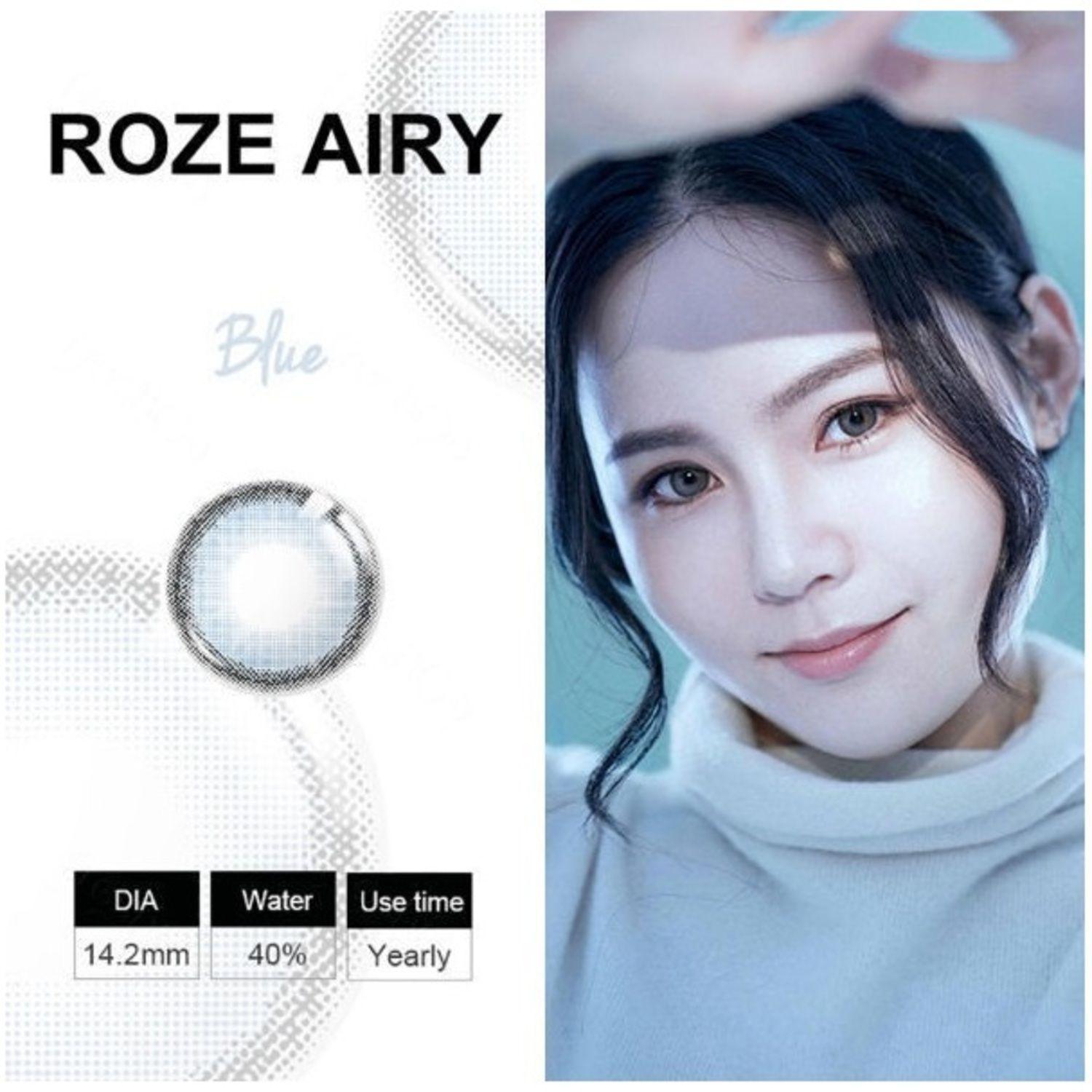 Par De Lentes De Contacto Línea Roze Airy Color Azul-2