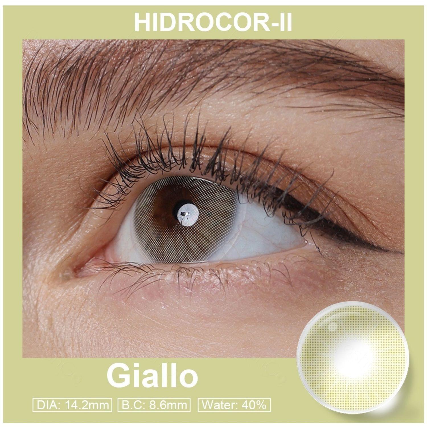 Par De Lentes De Contacto Línea Hidrocor II Color Giallo-2