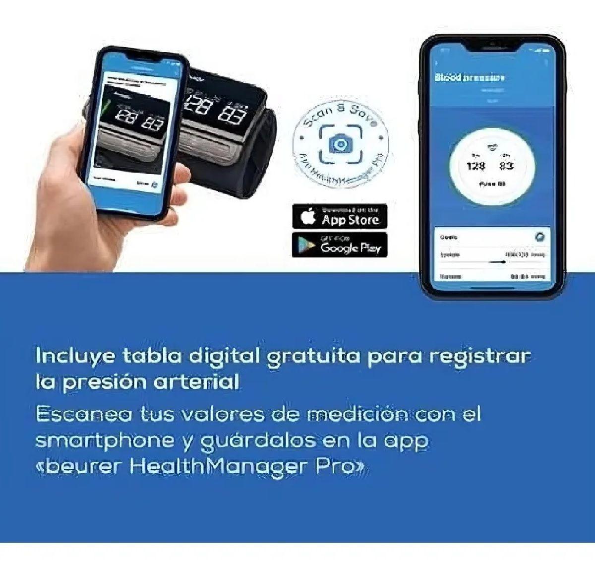 Toma Presión Digital De Brazo Easylock Bluetooth Tensiómetro Beurer Bm 81-4