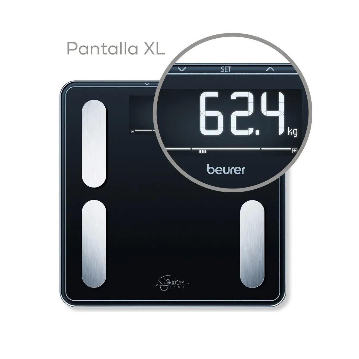 Pesa de Baño Diagnostica Hasta 200 Kg Beurer Bf 400 Signatureline-1