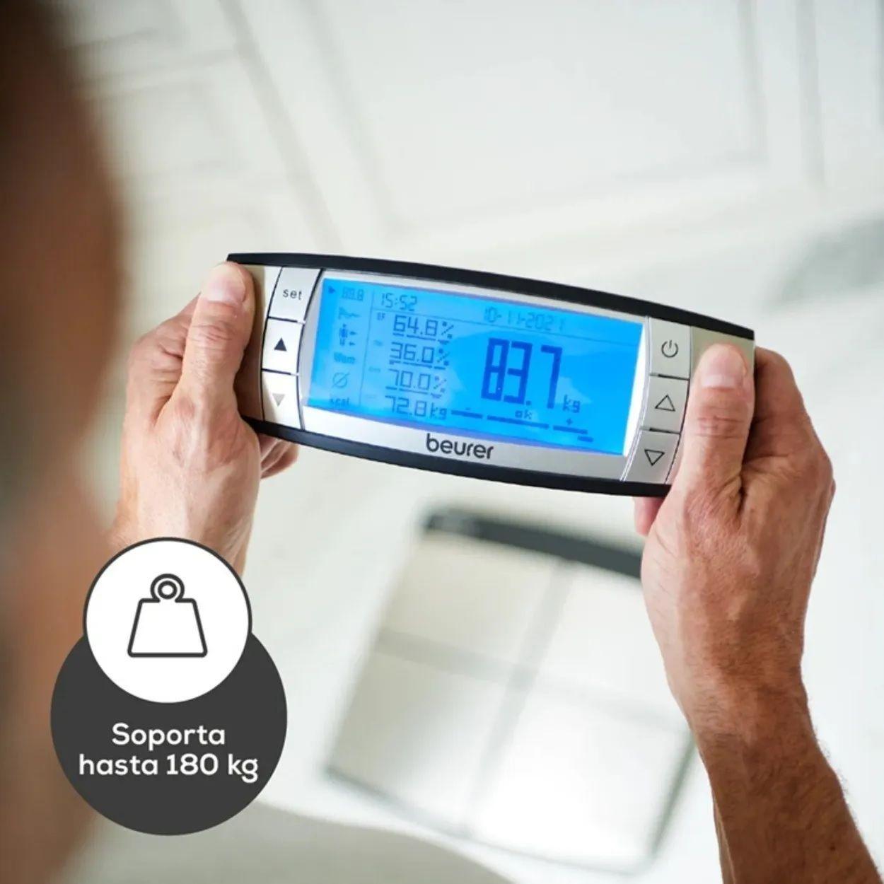 Pesa Digital Bioimpedancia Con Bluetooth Gris Beurer Bf 105-1