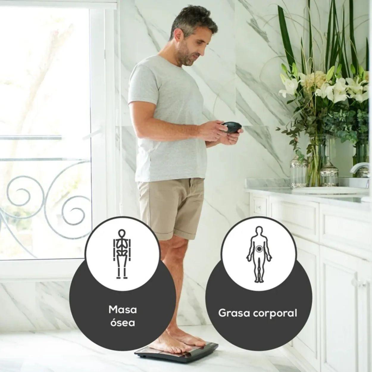 Pesa Digital Bioimpedancia Con Bluetooth Gris Beurer Bf 105-2