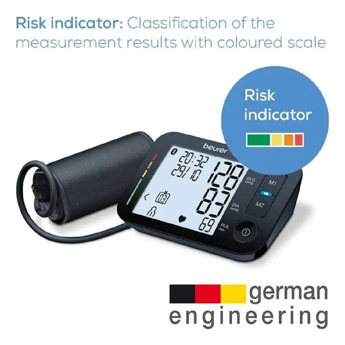 Toma Presión Digital Brazo Pantalla Xl Bluetooth Tensiómetro Beurer Bm 54-1