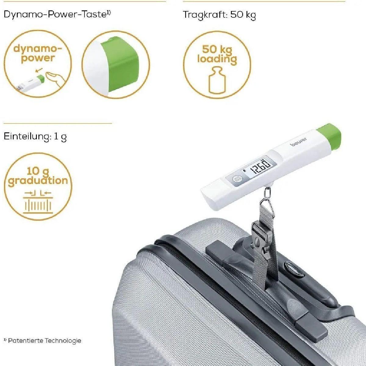 Pesa De Equipaje Funciona Sin Pilas Beurer Ls 20 Eco-1