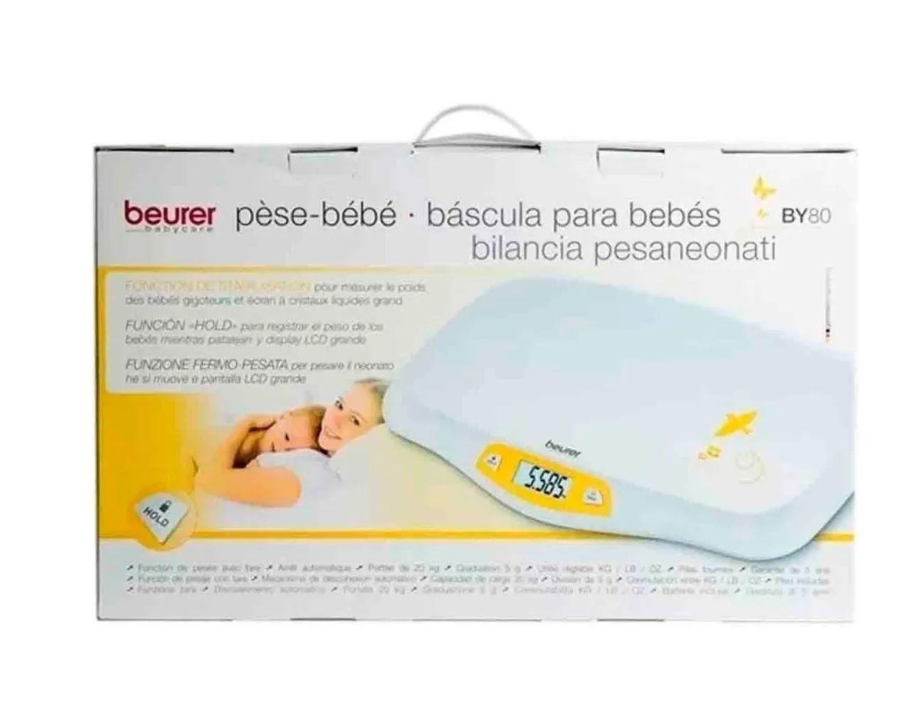      Báscula Digital Pediátrica Beurer Balanza Bebé By 80 Blanca-0